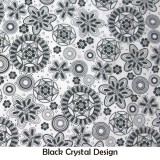 Black Crystal Design Fabric